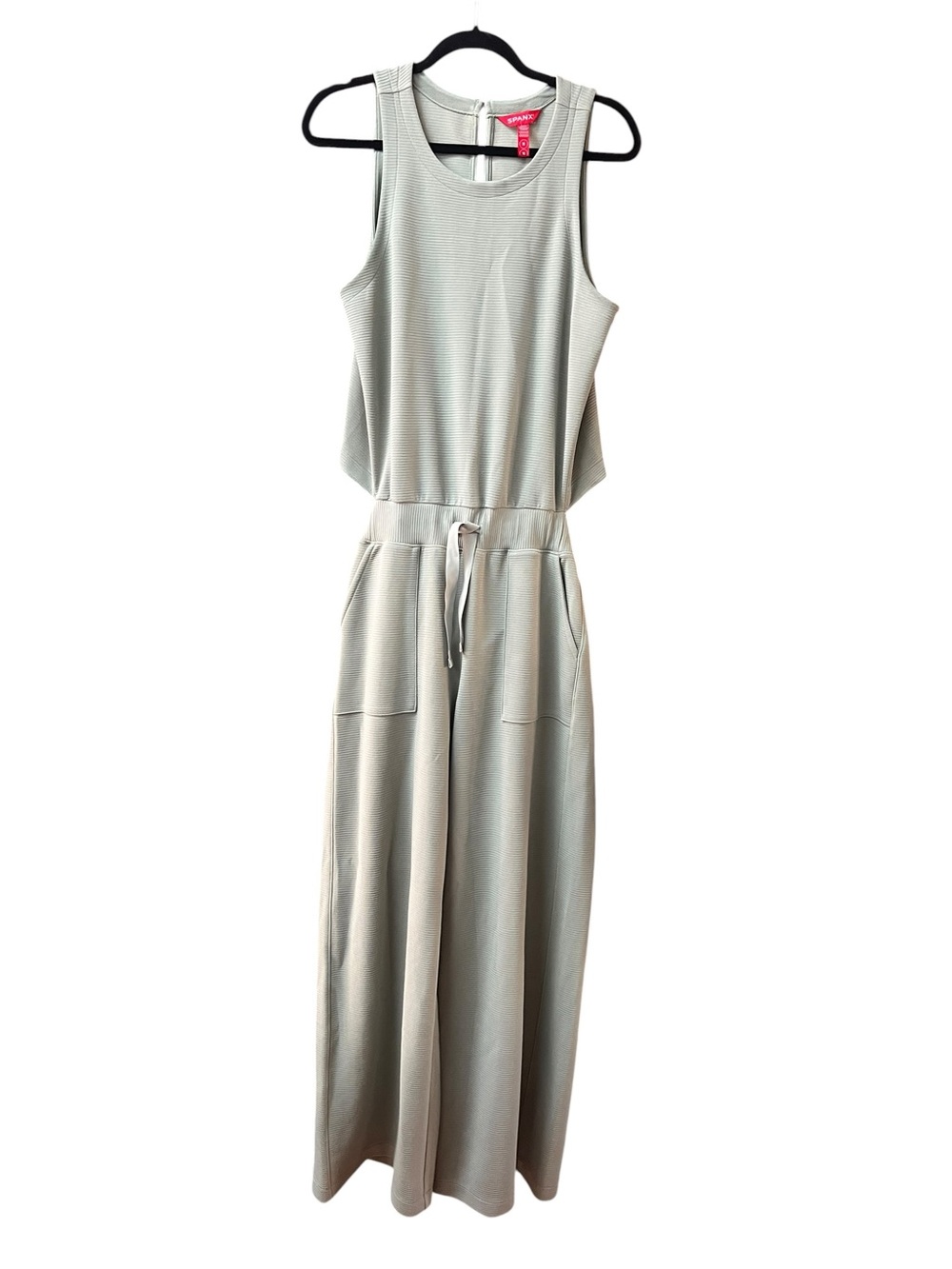 SPANX Sleeveless Sage Green Detached Jumpsuit with Drawstring Waist Medium